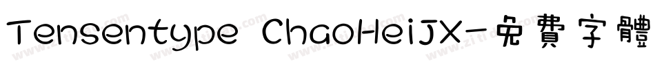 Tensentype ChaoHeiJX字体转换